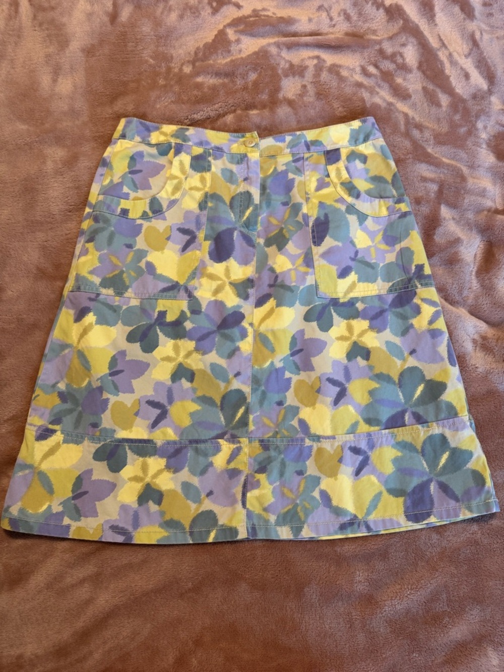 J. Jill Watercolor Floral Cotton Skirt, Size 10 Petite